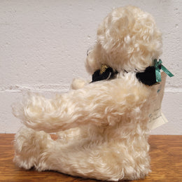 Curly Cream Mohair Australian Artist Teddy Bear. Fully Jointed, 32cm in length. Excellent condition.