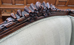 Beautifully Carved Louis XVI Walnut Upholstered Wingback Chair | Antique & Vintage | Moonee Ponds Antiques | Australia Wide Delivery