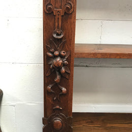 Antique 19th Century French Beautifully Carved Open Bookcase