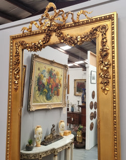 Stunning Vintage French Floral Gilt Framed Overmantel Mirror | Antique & Vintage | Moonee Ponds Antiques | Australia Wide Delivery