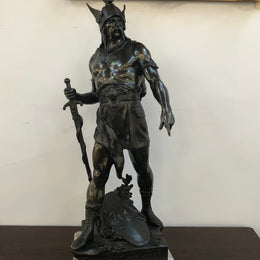 Fabulous French Spelter Statue on a marble base