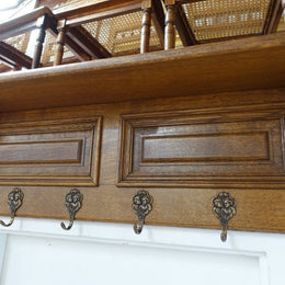 French Oak Wall Mounted Coat Rack