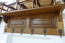 French Oak Wall Mounted Coat Rack | Antique & Vintage | Moonee Ponds Antiques | Australia Wide Delivery