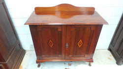 Australian Black Wood Art Deco Cabinet With Internal Storage | Antique & Vintage | Moonee Ponds Antiques | Australia Wide Delivery