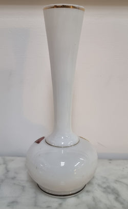 Antique Floral Hand Painted Milk Glass Vase | Antique & Vintage | Moonee Ponds Antiques | Australia Wide Delivery