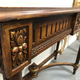 Hard to find 19th Century Louis XV gilded walnut console table in very good condition.