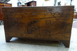 Carved Chinese Camphor Wood Trunk | Antique & Vintage | Moonee Ponds Antiques | Australia Wide Delivery