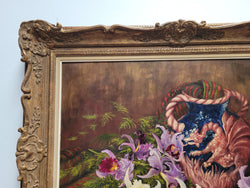 Stunning Oil On Canvas Still Life Flower & Vase Painting | Antique & Vintage | Moonee Ponds Antiques | Australia Wide Delivery