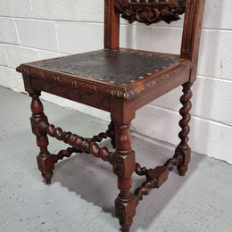 Stunning Set of Six Jacobean Revival Chairs