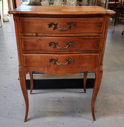 French Cherrywood Small Chest of Three Drawers | Antique & Vintage | Moonee Ponds Antiques | Australia Wide Delivery