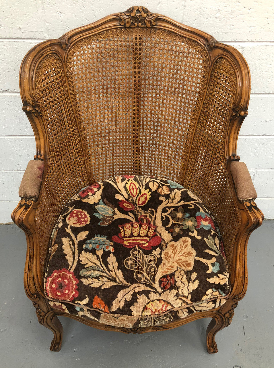 Antique French Cane Armchair