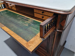 Stunning Rosewood Marble Topped Secretaire With Two Cupboards | Antique & Vintage | Moonee Ponds Antiques | Australia Wide Delivery