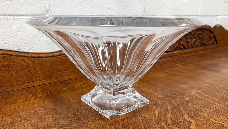 Beautiful large bohemian crystal fruit bowl in good condition.