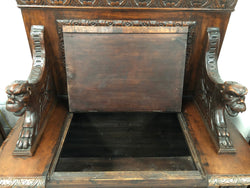 Beautifully Carved 19th Century Gothic Style Hall Seat | Antique & Vintage | Moonee Ponds Antiques | Australia Wide Delivery