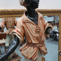 Striking 19th Century Antique Blackamoor Floor Lamp