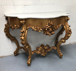 Grand 19th Century French Marble Top Giltwood Console | Antique & Vintage | Moonee Ponds Antiques | Australia Wide Delivery