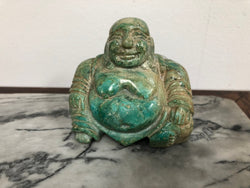 Vintage carved turquoise Buddha | Antique & Vintage | Moonee Ponds Antiques | Australia Wide Delivery