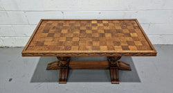 Amazing French Oak Solid Parquetry Top Coffee Table | Antique & Vintage | Moonee Ponds Antiques | Australia Wide Delivery