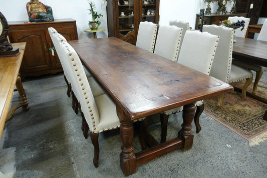 2.4 Meter French Oak Farmhouse Dining Table