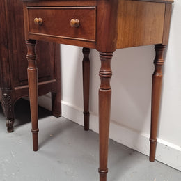 Single Mahogany One Drawer Bedside