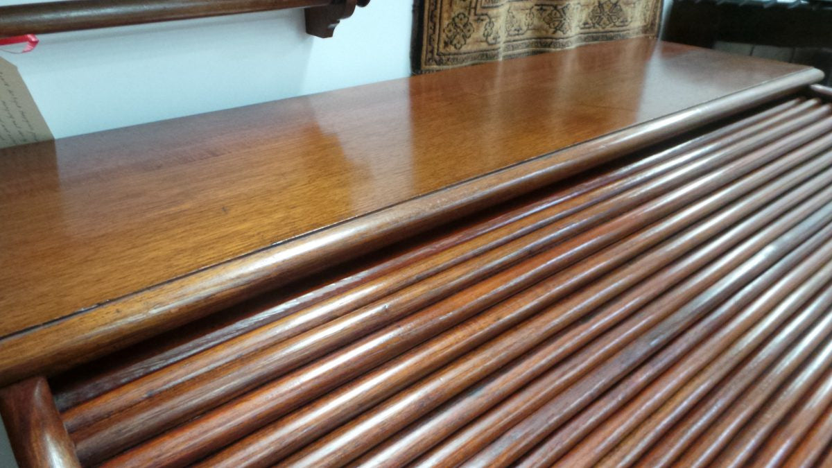 Period Blackwood Roll Top Desk | Antique & Vintage | Moonee Ponds Antiques | Australia Wide Delivery