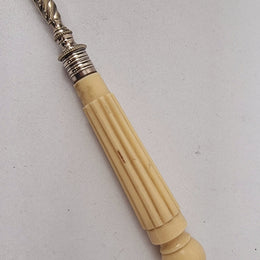 Elegant Antique pickle fork with a ivory handle. It is in good original condition, please view photos as they help form part of the description.