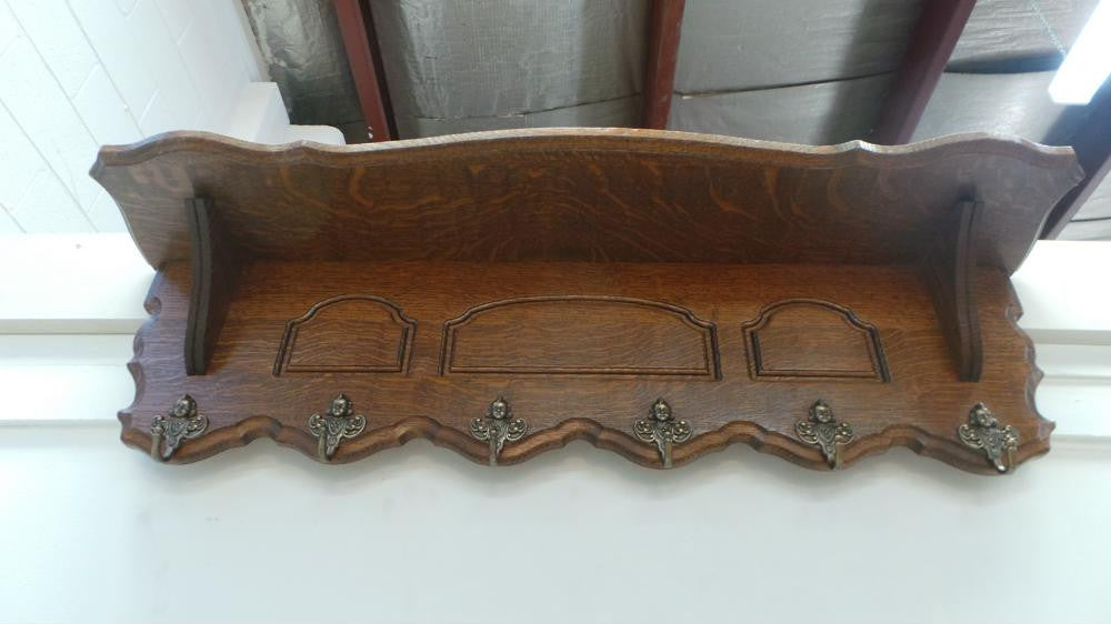 French Oak Carved Wall Mounted Coat-Hat Rack – Moonee Ponds Antiques