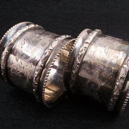 Pair Of Silver Plated Napkin Rings
