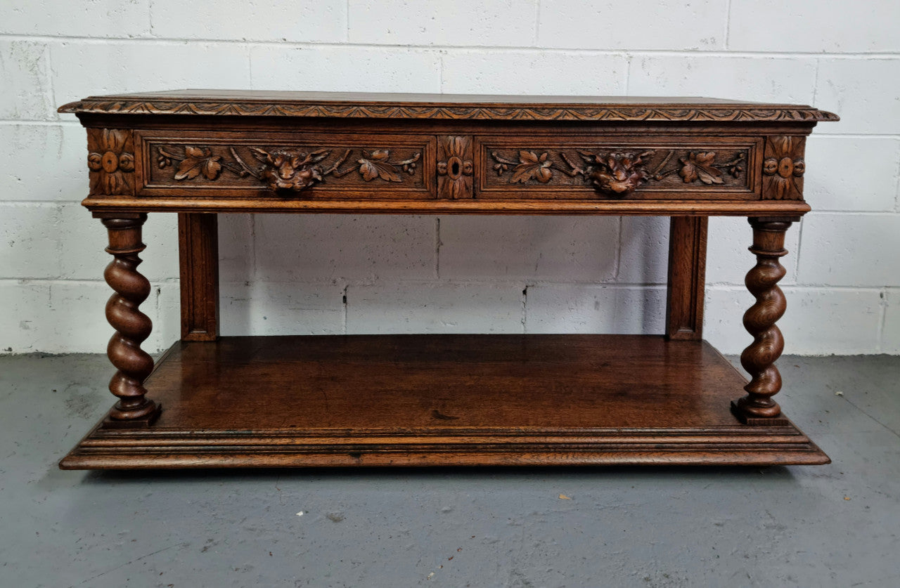 Antique French Oak Henry II Style Two Drawer Cabinet | Antique & Vintage | Moonee Ponds Antiques | Australia Wide Delivery