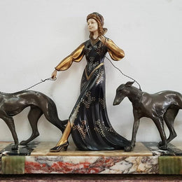 Signed Art Deco Figural Group