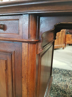 French 19th Century Walnut Pedestal Desk | Antique & Vintage | Moonee Ponds Antiques | Australia Wide Delivery