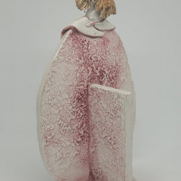 Signed pastel ceramic Italian clown figure. In good original condition.