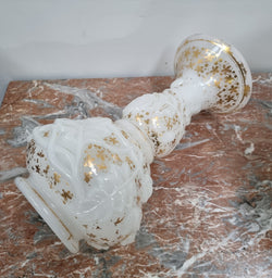 French 19th Century Milk Glass Embossed Vase | Antique & Vintage | Moonee Ponds Antiques | Australia Wide Delivery