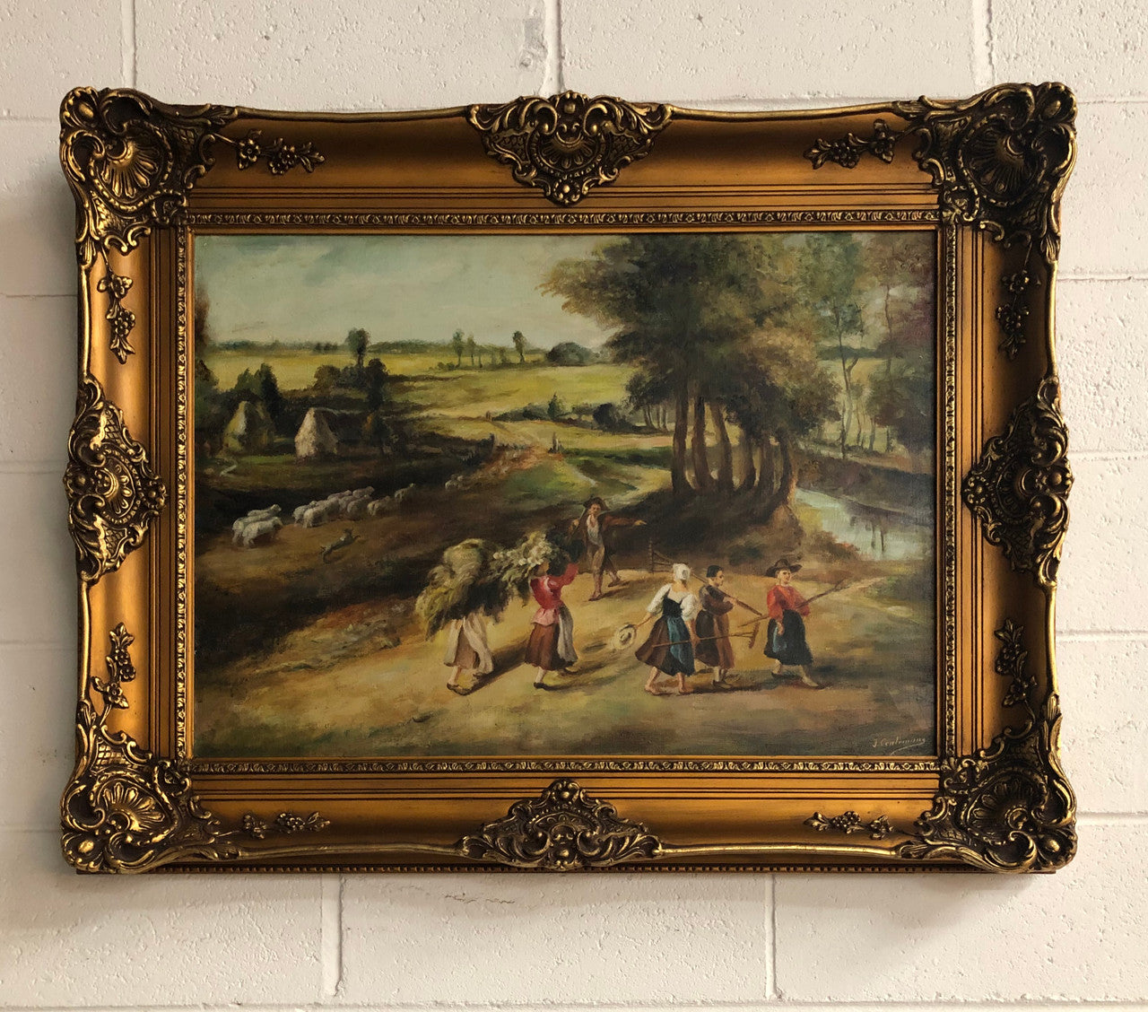 A lovely French Dutch style oil painting