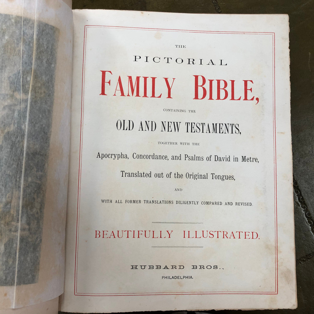 Victorian Holy Bible By Hubbard Bros Philadelphia | Antique & Vintage | Moonee Ponds Antiques | Australia Wide Delivery