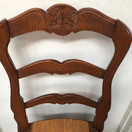Fabulous Set of 8 French oak Dining Chairs