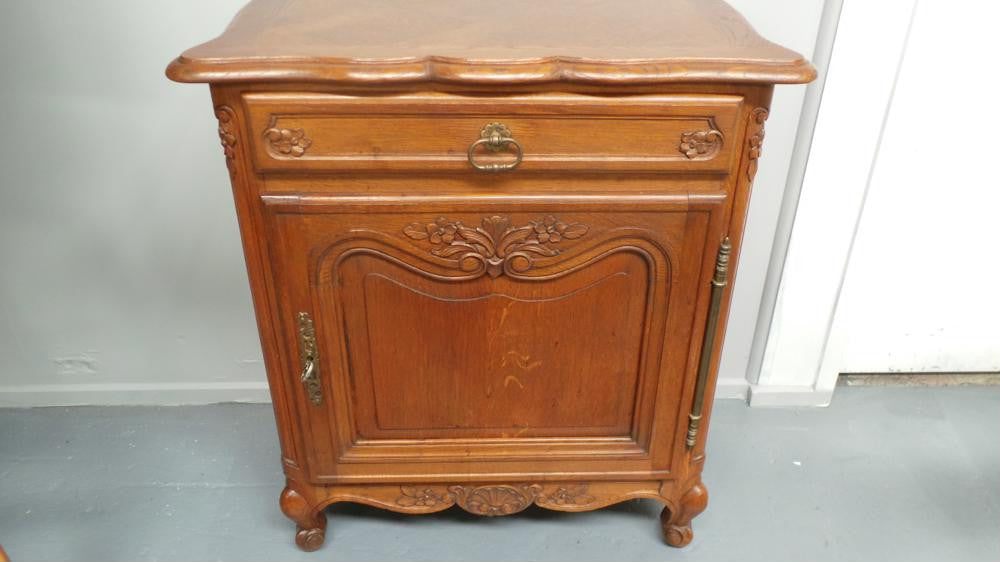 Beautiful French Oak Carved Small Cabinet