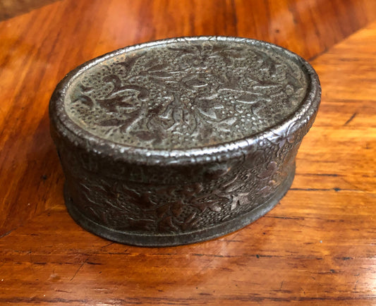 Antique Vesta Trinket Tin Box