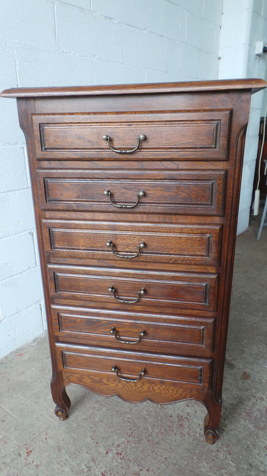 Fabulous French Oak Set Of Six Drawers