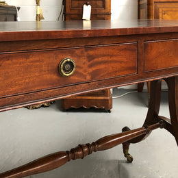 Regency Style 19th Century Leather Top Bureau