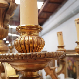 French 19th Century Napoleon III Gilt Bronze Chandelier