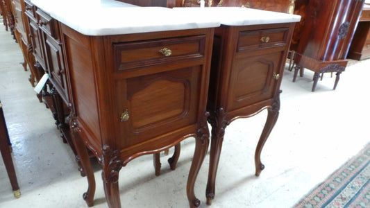 Pair of French Mahogany Bedside Cabinets-2