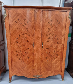 Charming French Louis XV Style Marquetry Inlaid Two Door Armoire | Antique & Vintage | Moonee Ponds Antiques | Australia Wide Delivery