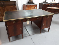 French Empire Style Flame Mahogany Full Partners Desk | Antique & Vintage | Moonee Ponds Antiques | Australia Wide Delivery