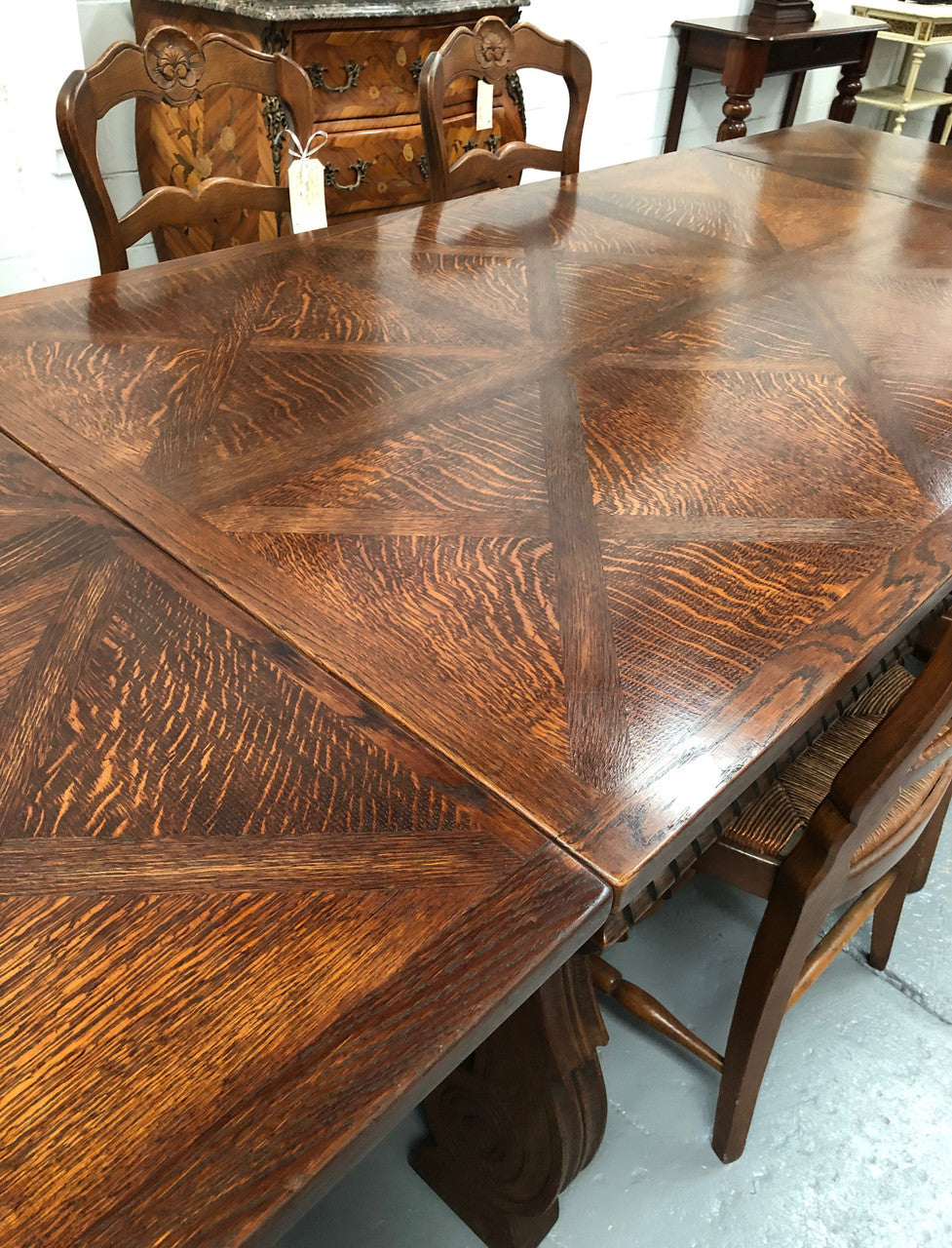 French Dark Oak Spanish Style Dining Table | Antique & Vintage | Moonee Ponds Antiques | Australia Wide Delivery