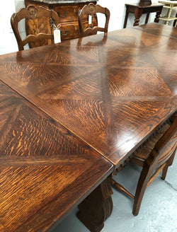 French Dark Oak Spanish Style Dining Table | Antique & Vintage | Moonee Ponds Antiques | Australia Wide Delivery