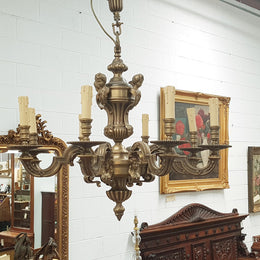 French 19th Century Napoleon III Bronze Chandelier
