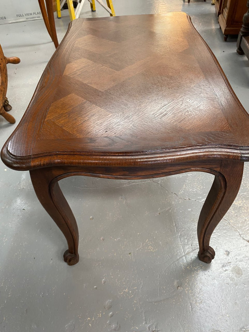 Vintage French Louis XV style coffee table. In restored condition. Has character marks, please view photos.