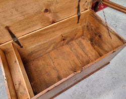 Pine Trunk-Blanket Box | Antique & Vintage | Moonee Ponds Antiques | Australia Wide Delivery