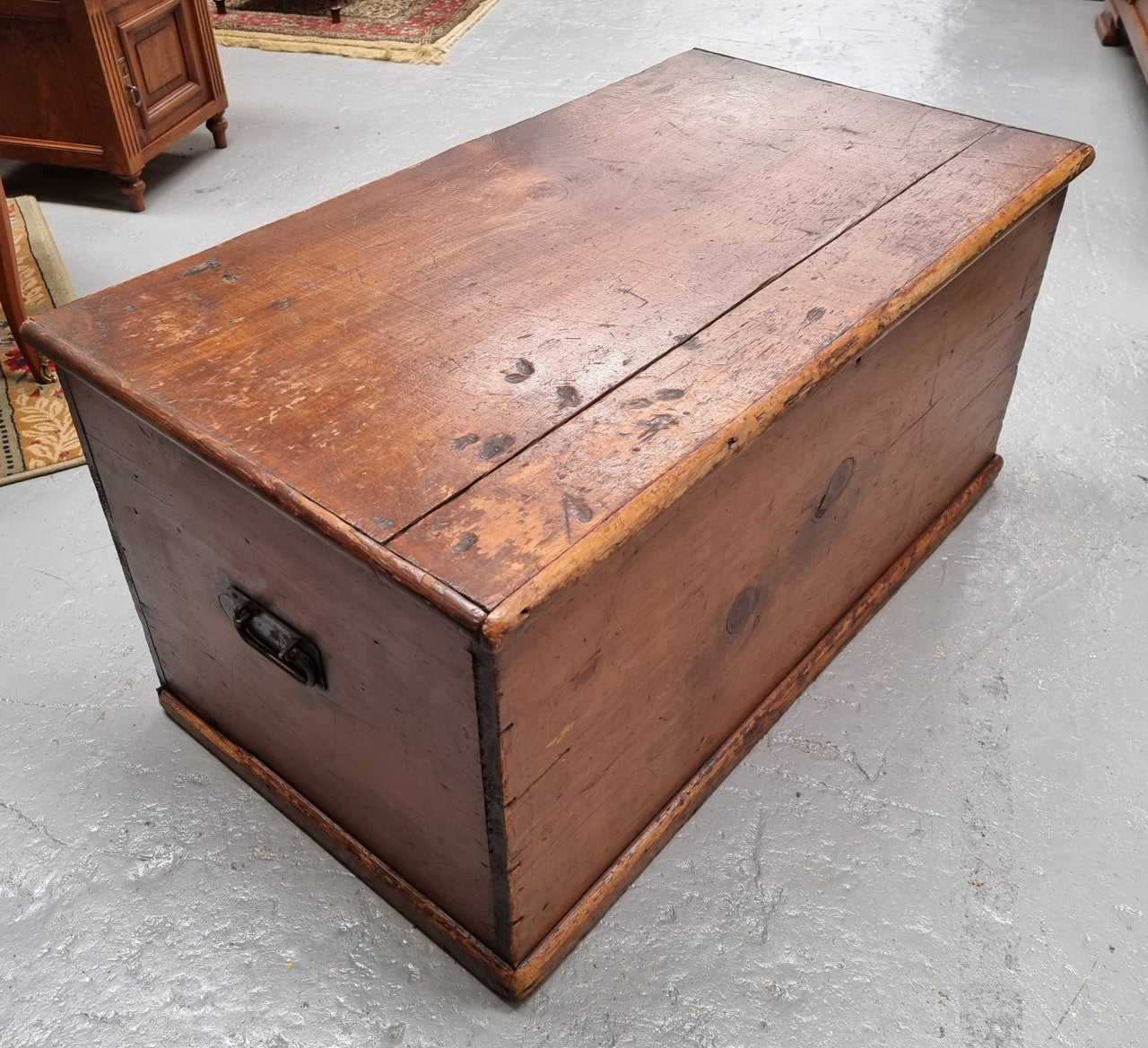 Late Victorian Pine Blanket Box Trunk